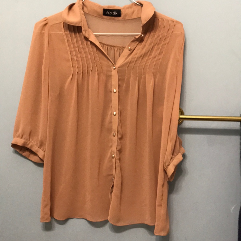 Sheer Button up Blouse